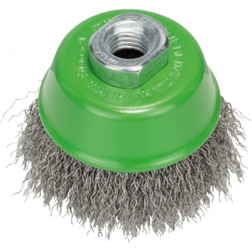 BOSCH Hrnkový kartáč, zvlněný drát, 75, nerezová ocel 75 mm, 0,3 mm, M14 2608622102