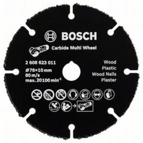 BOSCH Carbide Multi Wheel 76 x 10 x 1mm víceúčelový tvrdokovem osazený kotouč, 2608623011