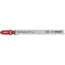 BOSCH Pilový plátek pro přímočaré pily PRO Plastics PP clean T102D, 100 mm, 5 ks 2608667444