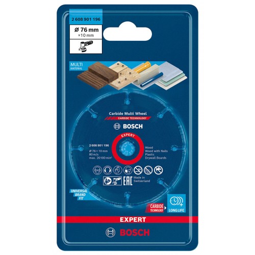 BOSCH Víceúčelový řezný kotouč EXPERT Carbide Multi Wheel 76 mm, 10 mm 2608901196