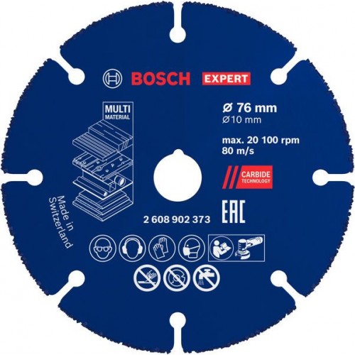 BOSCH EXPERT Carbide Multi Wheel Řezací kotouč 76 mm, 10 mm 2608902373 BOSCH EXPERT Carbide Multi Wheel Řezací kotouč 76 mm, 10 mm 2608902373