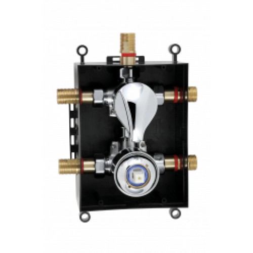 NOVASERVIS METALIA podomítková baterie s boxem chrom 3 vývody BOX052RX