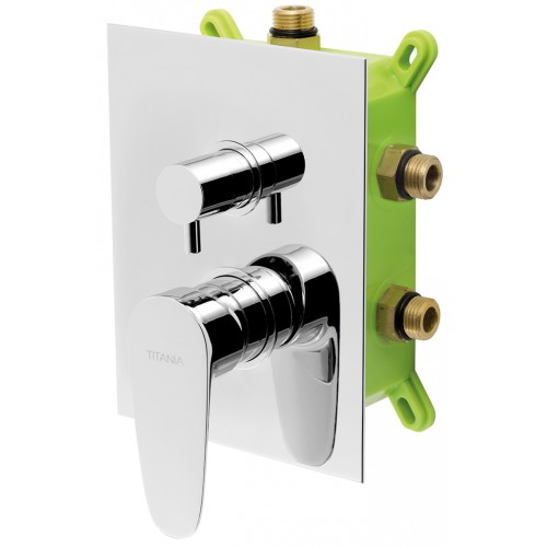 NOVASERVIS TITANIA SMART podomítková baterie s boxem,chrom,3 vývody BOX98051RX,0