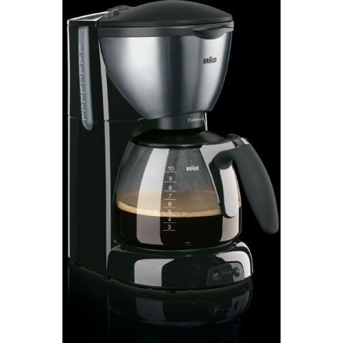 BRAUN Kávovar CaféHouse Pure AromaDeluxe KF570, černá/nerez 41001377