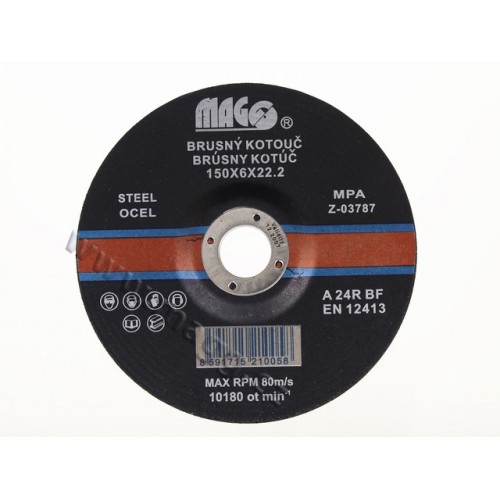 Brusné kotouče na kov 150x6x22,2mm BK150 Brusné kotouče na kov 150x6x22,2mm BK150