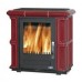 ABX Bavaria K, kachlová kamna na dřevo s kombi vložkou (litina/plech), litin.sokl, bordó