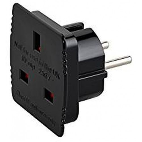 2-TECH cestovní adaptér UK-Německo černý