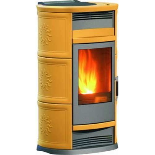 EDILKAMIN CHIC teplovzdušná krbová kamna na dřevo ambra, bez ventilátoru 601950