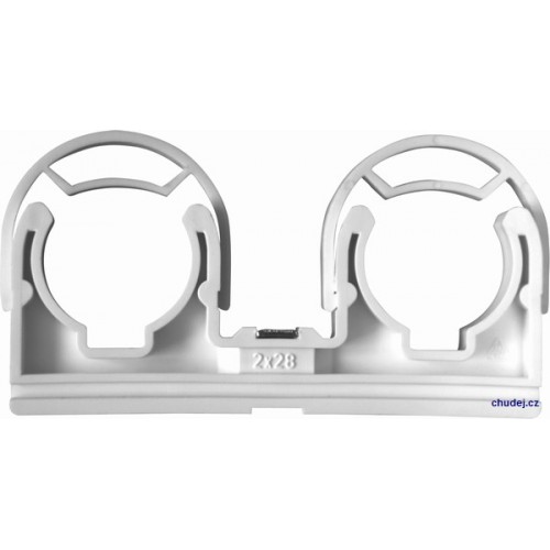 Příchytka D 2 x 28 + T s maticí Z20028CuT Příchytka D 2 x 28 + T s maticí Z20028CuT