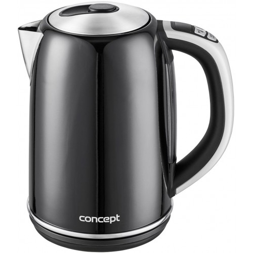 CONCEPT RK3182 Rychlovarná konvice s termoregulací nerezová 1,7 l, black rk3182