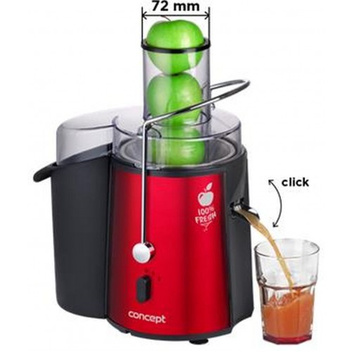 CONCEPT LO7028 Odstředivý odšťavňovač FRESH, červená lo7028