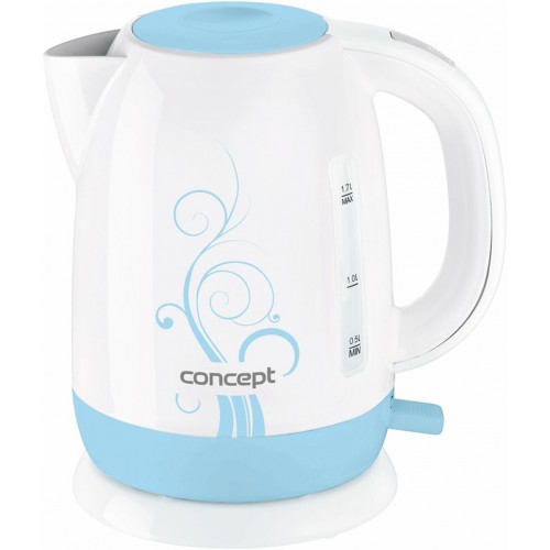 CONCEPT RK-2260bl Rychlovarná konvice plastová 1,7 l s modrým potiskem rk2260bl