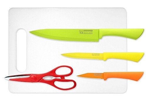 CS SOLINGEN Nůž s nepřilnavou čepelí - sada s prkénkem 5 ks GOOD4U CS-035006 CS SOLINGEN Nůž s nepřilnavou čepelí - sada s prkénkem 5 ks GOOD4U CS-035006