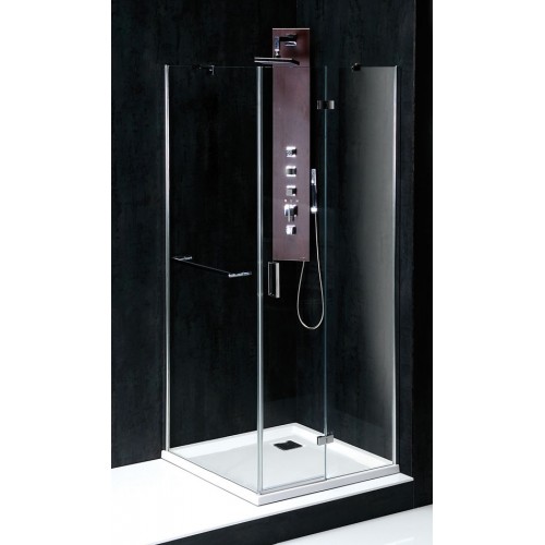 POLYSAN VITRA LINE zástěna bez držáku osušky, čtverec 900x900mm, levá, čiré sklo