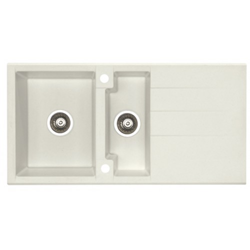 ALVEUS Cubo 70 dřez Algranit, 980 x 500 mm, cream 1088565