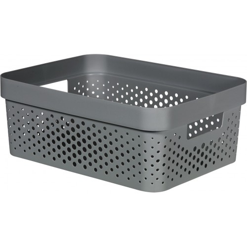 CURVER INFINITY 4,5L Úložný box 26 x 18 x 12 cm, recyklovaný plast, tmavě šedý 04747-G43