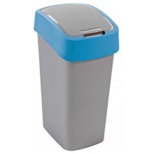 CURVER FLIP BIN 45L Odpadkový koš 65,3 x 29,4 x 37,6 cm stříbrná/modrá 02172-734