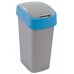 CURVER FLIP BIN 45L Odpadkový koš 65,3 x 29,4 x 37,6 cm stříbrná/modrá 02172-734