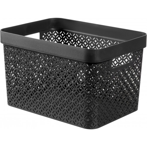 CURVER TERRAZZO L 17L Úložný box 36 x 27 x 22 cm černý 01878-B79 CURVER TERRAZZO L 17L Úložný box 36 x 27 x 22 cm černý 01878-B79