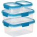 CURVER SMART FRESH 2x 0,2L+1L+1,2L set dóz 20x15x15cm transparent/modrá 00994-284