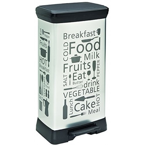CURVER DECOBIN 50L KITCHEN odpadkový koš 39x29x73cm stříbrný 02180-K07