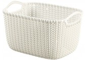 CURVER KNIT S 8L Košík 30 x 22 x 17 cm krémový 03674-X64