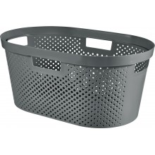 CURVER INFINITY 39L Koš na čisté prádlo, recyklovaný plast, tmavě šedý 04755-G43