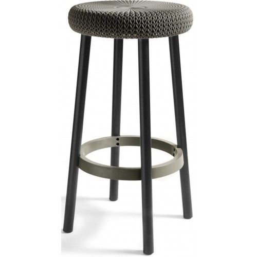 CURVER KNIT barová stolička plast 35 x 66 cm hnědá 09024-X59