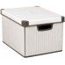CURVER CLASSICO L box úložný dekorativní 39,5 x 29,5 x 25 cm šedá/bílá 04711-D41