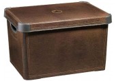 CURVER LEATHER L box úložný dekorativní 39,5 x 29,5 x 25 cm hnědý 04711-D12