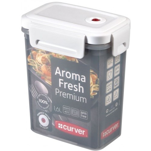 CURVER Potravinová dóza AromaFresh Premium, 10 x 15 x 18 cm, 1,6 l, transparentní, 00374-540