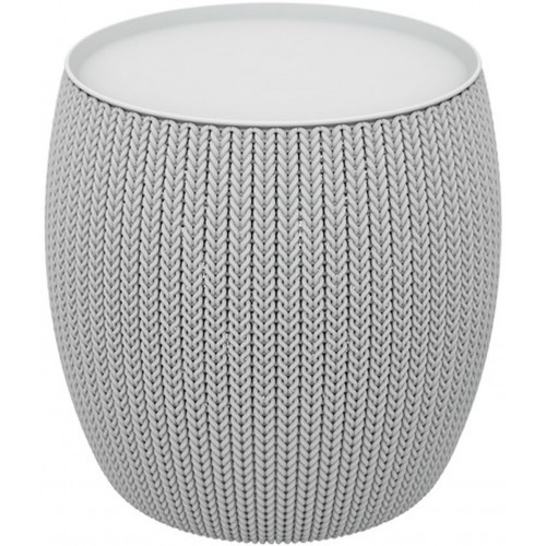 KETER KNIT stolek s úložným prostorem, 40,6 x 40,6 x 41,4 cm, šedá 17203083