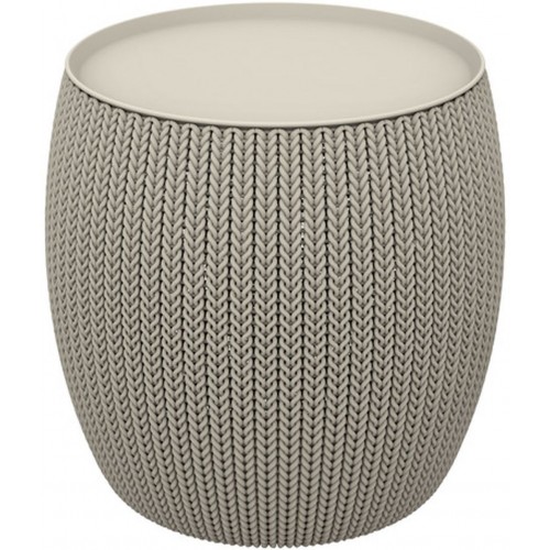 KETER KNIT stolek s úložným prostorem, 40,6 x 40,6 x 41,4 cm, písková 17203083 KETER KNIT stolek s úložným prostorem, 40,6 x 40,6 x 41,4 cm, písková 17203083