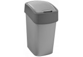 CURVER FLIP BIN 10L Odpadkový koš 35 x 18,9 x 23,5 cm stříbrná/šedá 02170-686