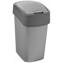 CURVER FLIP BIN 10L Odpadkový koš 35 x 18,9 x 23,5 cm stříbrná/šedá 02170-686