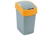 CURVER FLIP BIN 10L Odpadkový koš 35 x 18,9 x 23,5 cm stříbrná/žlutá 02170-535