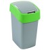 CURVER FLIP BIN 10L Odpadkový koš 35 x 18,9 x 23,5 cm stříbrná/zelená 02170-P80