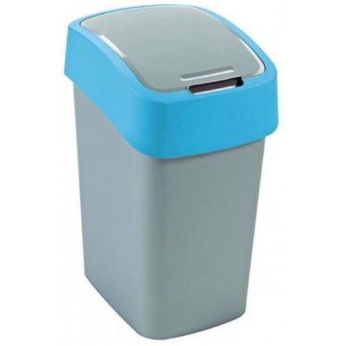 CURVER FLIP BIN 10L Odpadkový koš 35 x 18,9 x 23,5 cm stříbrná/modrá 02170-734