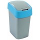 CURVER FLIP BIN 10L Odpadkový koš 35 x 18,9 x 23,5 cm stříbrná/modrá 02170-734