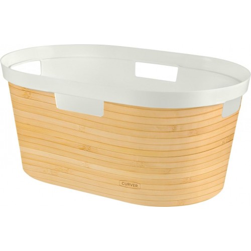 CURVER INFINITY 39L Koš na čisté prádlo 58,5 x 38,5 x 26,5 cm bambus 04762-B45 CURVER INFINITY 39L Koš na čisté prádlo 58,5 x 38,5 x 26,5 cm bambus 04762-B45