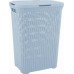 CURVER Koš na špinavé prádlo RATTAN, 61,5 x 26,5 x 44,8 cm, 40 l, světle modrý, 00709-172