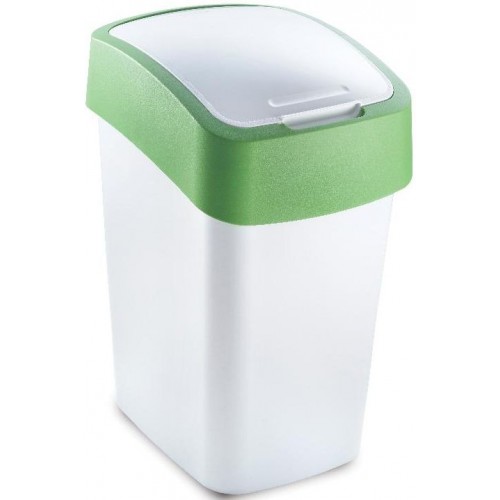VÝPRODEJ CURVER Odpadkový koš Flipbin, 65,3 x 29,4 x 37,6 cm, 50 l, zelený, ŠEDÝ POKLOP