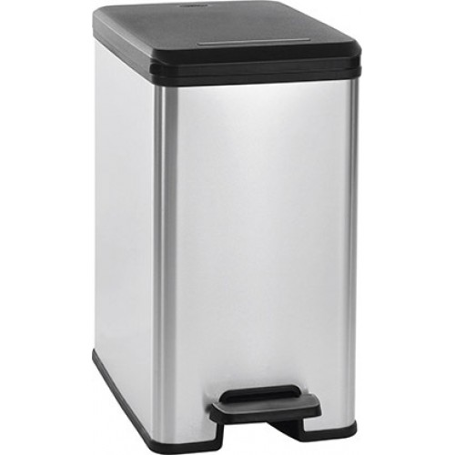 CURVER SLIM BIN odpakový koš, 25 x 42 x 45 cm, 25 l, stříbrná, 02339-582