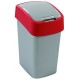 CURVER FLIP BIN 10L Odpadkový koš 35 x 18,9 x 23,5 cm stříbrná/červená 02170-547