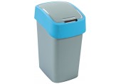 CURVER FLIP BIN 25L Odpadkový koš 47 x 26 x 34 cm stříbrná/modrá 02171-734