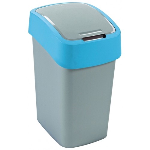 CURVER FLIP BIN 25L Odpadkový koš 47 x 26 x 34 cm stříbrná/modrá 02171-734