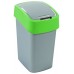 CURVER FLIP BIN 25L Odpadkový koš 47 x 26 x 34 cm stříbrná/zelená 02171-P80