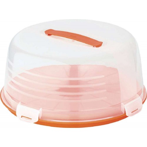 CURVER CAKE BOX ROUND s poklopem 34,7 x 15,2 cm oranžový 00416-286
