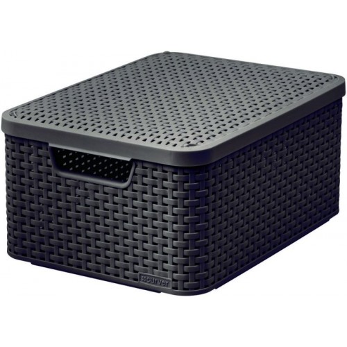 VÝPRODEJ CURVER úložný box RATTAN M, 39,3 x 29,3 x 18,7 cm, hnědý, 03618-210, BEZ VÍKA