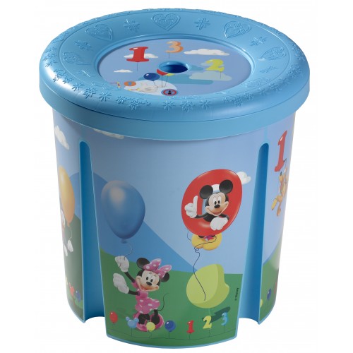 CURVER box úložný kulatý MICKEY MOUSE, 39,3 x 39,3 x 40,1 cm, modrá, 00300-M22